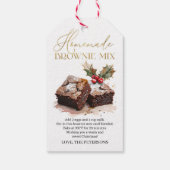 Kerst Kerst lekkernij Brownie Mix Cadeaulabel (Achterkant)