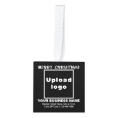 Kerst-kerstazwarte kubusversiering kubus ornament (Voorkant)