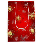 Kerst Kerstbal Zwart Tie Dinner Party Rood  Medium Cadeauzakje (Achterkant)