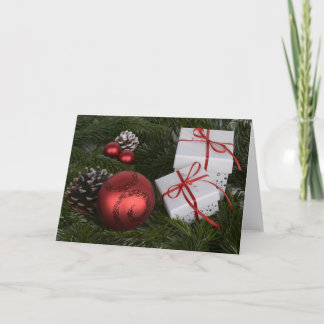 Kerst, kerstballen feestdagen kaart