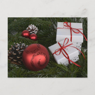 Kerst, kerstballen feestdagenkaart