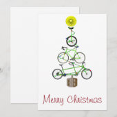 Kerst-kerstboom voor fietsen kaart (Voorkant / Achterkant)