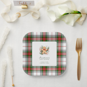 Kerst Kerstbrood Baby Shower  Papieren Bordje