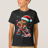 Kerst Kerstbrood IJshockey Srts Funny Kerst P T-shirt (Voorkant)