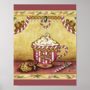 Kerst kerstbrood koffie kunst ambachtspapier poster