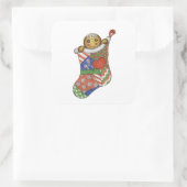 Kerst Kerstbrood Muts Sticker (Tas)