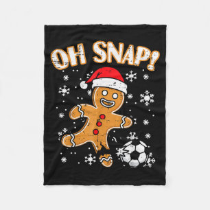 Kerst Kerstbrood Voetbal Oh Snap Grappig Kerstmis Fleece Deken