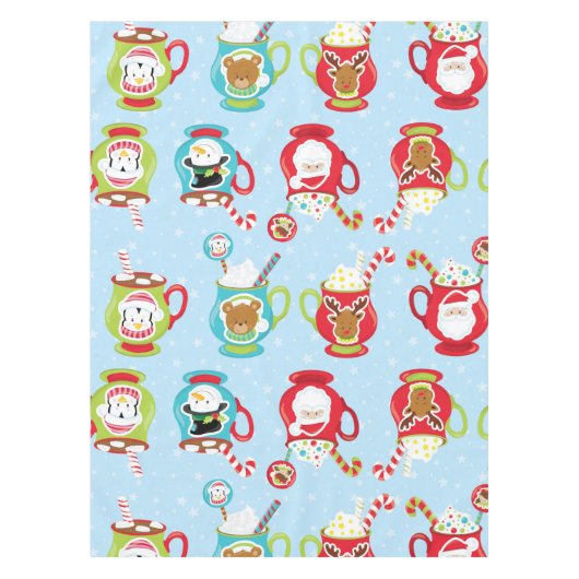 Kerst-kerstcadeau met warme chocolade tafelkleed (Voorkant)