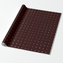 Kerst-kerstfeest Burgundy Polka Dot Cadeaupapier