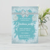 Kerst-kerstfeest met vorst kaart (Staand voorkant)