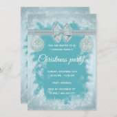 Kerst-kerstfeest met vorst kaart (Voorkant / Achterkant)