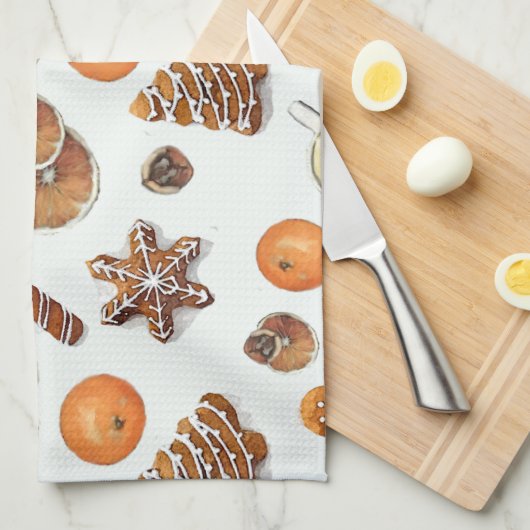 Kerst-kerstfeest Theedoek (Quarter Fold)