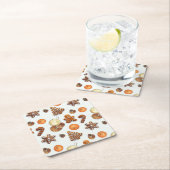 Kerst-kerstfeest Vierkante Kartonnen Onderzetter (Insitu)