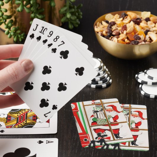 kerst kerstfeestdag pokerkaarten (Insitu)