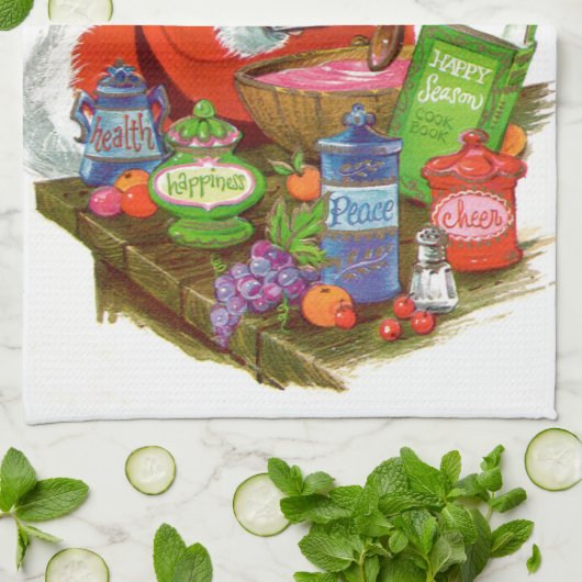 kerst kerstfeestdag theedoek (Gevouwen)