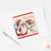 kerst kerstfeestdag vierkante sticker (Envelop)