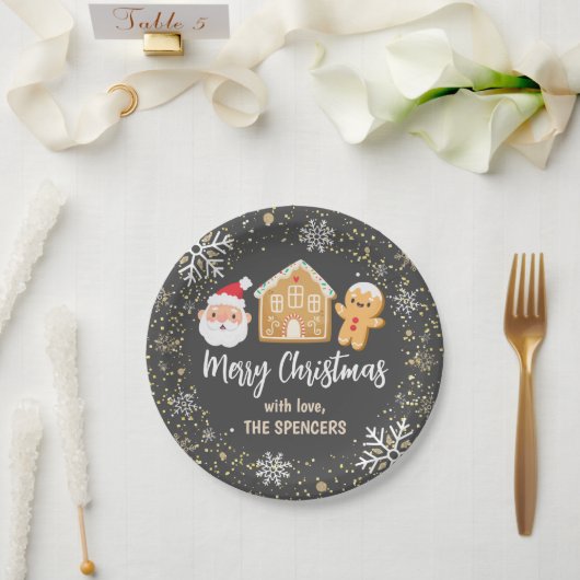 Kerst-kerstfeestfeest Papieren Bordje (Huwelijk)