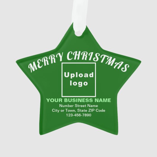 Kerst-kerstgroene ster Acrylversiering Ornament (achterkant)