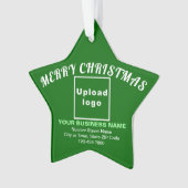 Kerst-kerstgroene ster Acrylversiering Ornament (voorkant)
