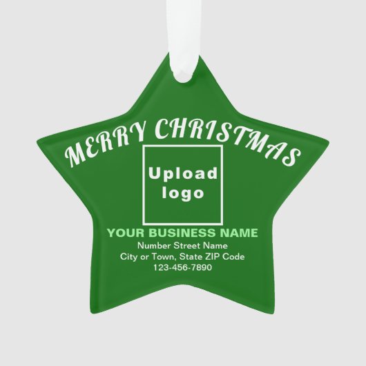 Kerst-kerstgroene ster Acrylversiering Ornament (voorkant)