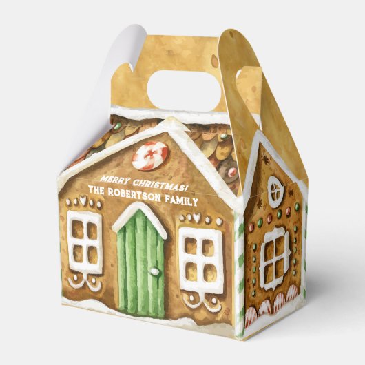 Kerst Kersthuis Bedankdoosjes (Voorkant Zijde)