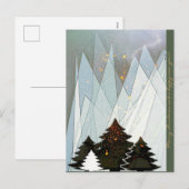 Kerst - Kerstkaart bergen glitter Feestdagenkaart (Voorkant / Achterkant)