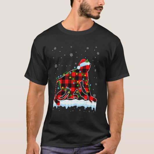 Kerst-kerstkerstkerstkerstkerstkerstman met jute d t-shirt (Voorkant)