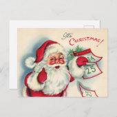 kerst kerstkerstkerstman feestdagenkaart (Voorkant / Achterkant)