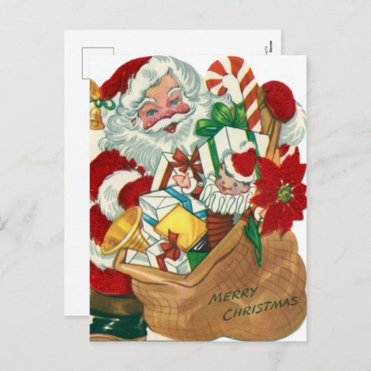 kerst kerstkerstkerstman feestdagenkaart (Voorkant / Achterkant)