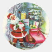 kerst kerstkerstkerstman ronde sticker (Voorkant)