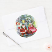 kerst kerstkerstkerstman ronde sticker (Envelop)