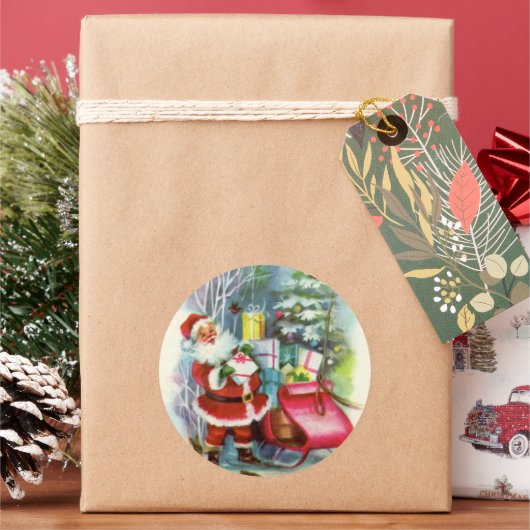 kerst kerstkerstkerstman ronde sticker (Feestdagen)