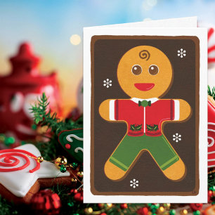 Kerst-kerstkoekje Blank Kaart