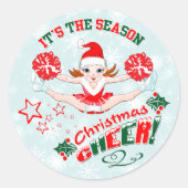 Kerst-kerstman Ronde Sticker (Voorkant)