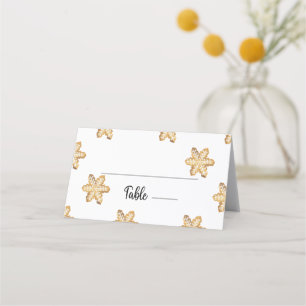 Kerst kerstmannetje van koek placecard