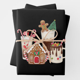 Kerst Kerstmis Koffie Liefhebber Geschenk Kerstdag Inpakpapier Vel