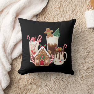 Kerst kerstmis koffie liefhebber geschenk kerstmis kussen