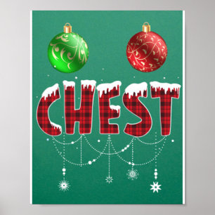 Kerst Kerstmis Rode Geruite Matching Koppel Che Poster