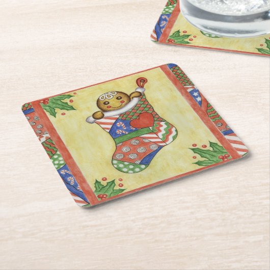 Kerst-kerstontbijt Onderzetters (Schuin)