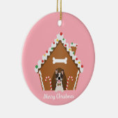 Kerst-kerstontbijtkoek Keramisch Ornament (Rechts)