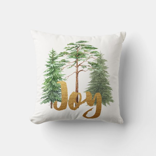Kerst-kerstpiloot met Joy en Pine Tree Kussen (Voorkant)