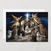 Kerst Kerststal scène engelen Feestdagenkaart (Voorkant / Achterkant)