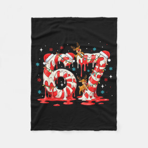 Kerst Kerststok 67 Meme Zes Zeven Grappige Jongens Fleece Deken