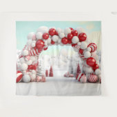 Kerst Kerststok Ballonboog Wandkleed (Voorkant (horizontaal))