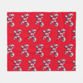 Kerst Kerststok Fleece Deken (Voorkant (Horizontaal))