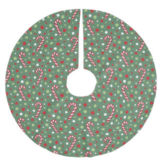 Kerst Kerststok met Stippen Groen Kerstboom Rok