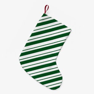 Kerst Kerststok Strepen in Groen en Wit Kleine Kerstsok