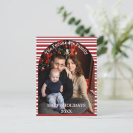 Kerst Kerststok Strepen Op Maat Briefkaart