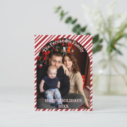 Kerst Kerststok Strepen Op Maat Briefkaart