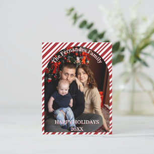 Kerst Kerststok Strepen Op Maat Briefkaart
